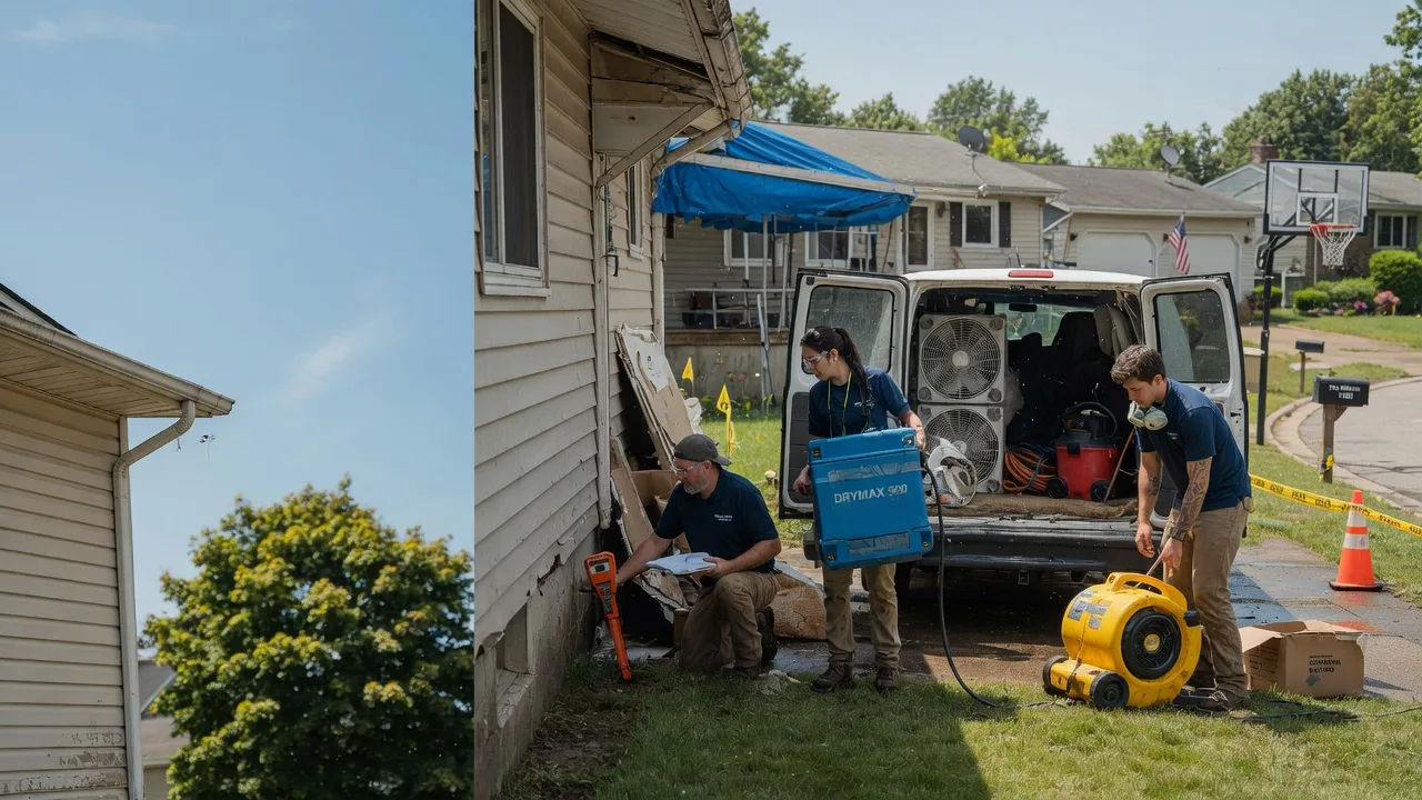 Ceiling Leak Cleanup in Gypsum, OH near me